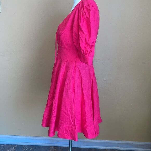 NWT House Of Harlow 1960 Magenta Puff Sleeve Mini Dress Size 4 - Picture 5 of 15